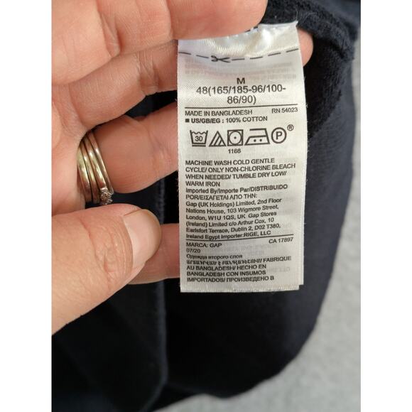 GAP Crewneck Sweater Men's Medium Blue Color Block Long Sleeves Knitted Pullover - Picture 5 of 8